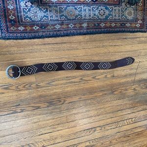 Brown studded belt fits medium